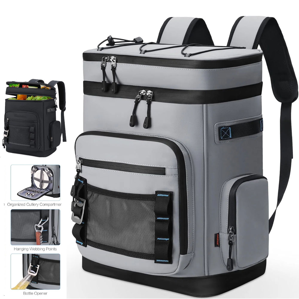 Fishing Equipment Bag - 30L Waterproof Insulated Cooler Backpack for