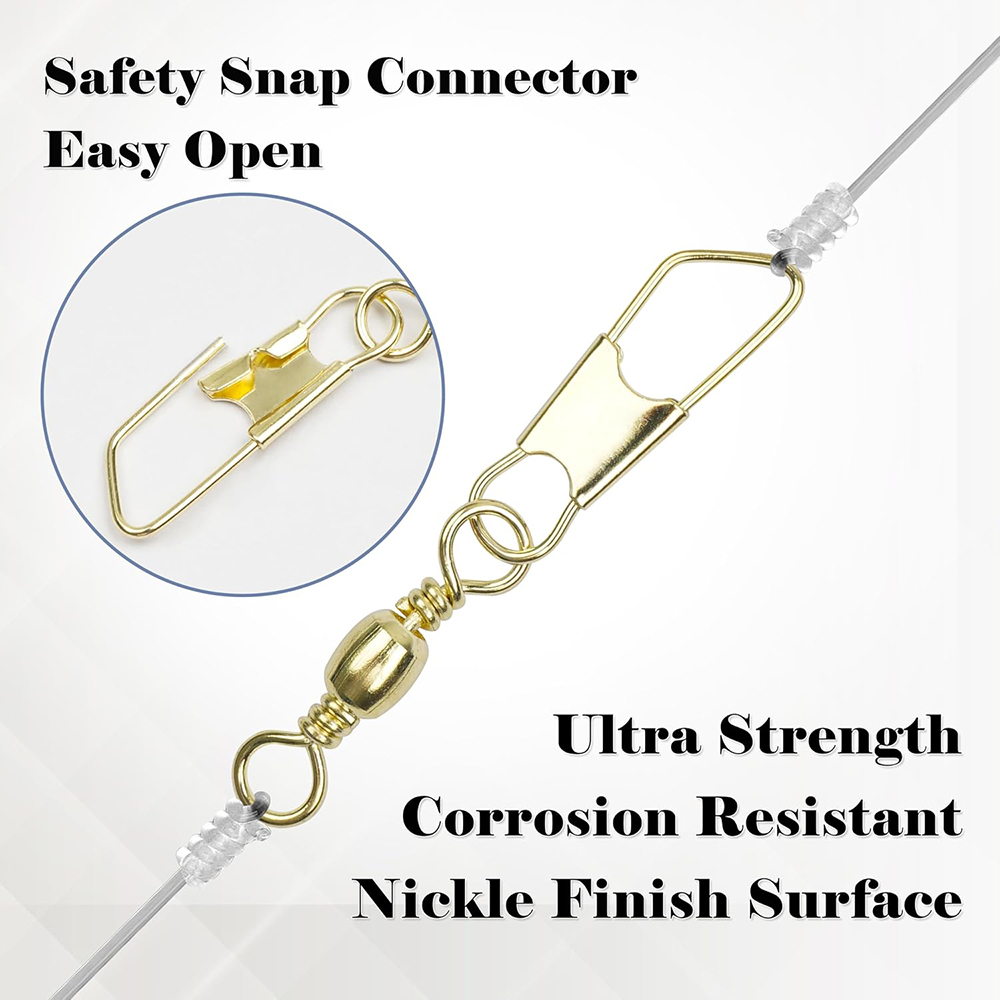 50Pcs Gold Fishing Barrel Swiv - Fishing Equipment Cheap review and price