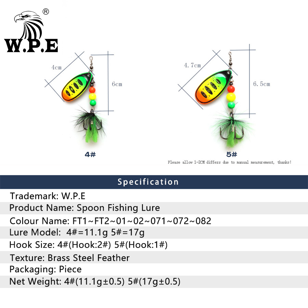 W.P.E Brand NEW Spoon Lure 1pc - Fishing Equipment Brands review and price