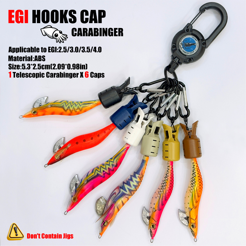 Squid Jig Hook Caps and Carabi - Fishing Equipment Carp review and price