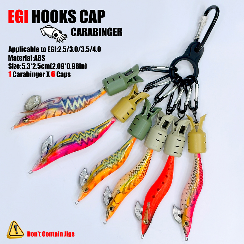 Squid Jig Hook Caps and Carabi - Fishing Equipment Carp review and price