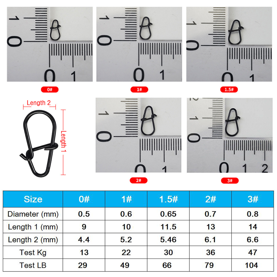 50Pcs Crankbait Snaps Stainles - Fishing Equipment Carp review and price