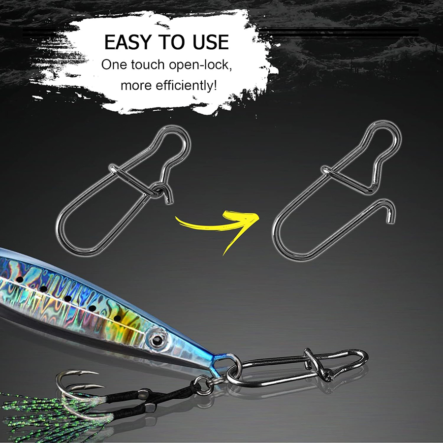 50Pcs Crankbait Snaps Stainles - Fishing Equipment Carp review and price